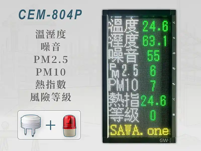 8合1工地環境監測看板含公告訊息